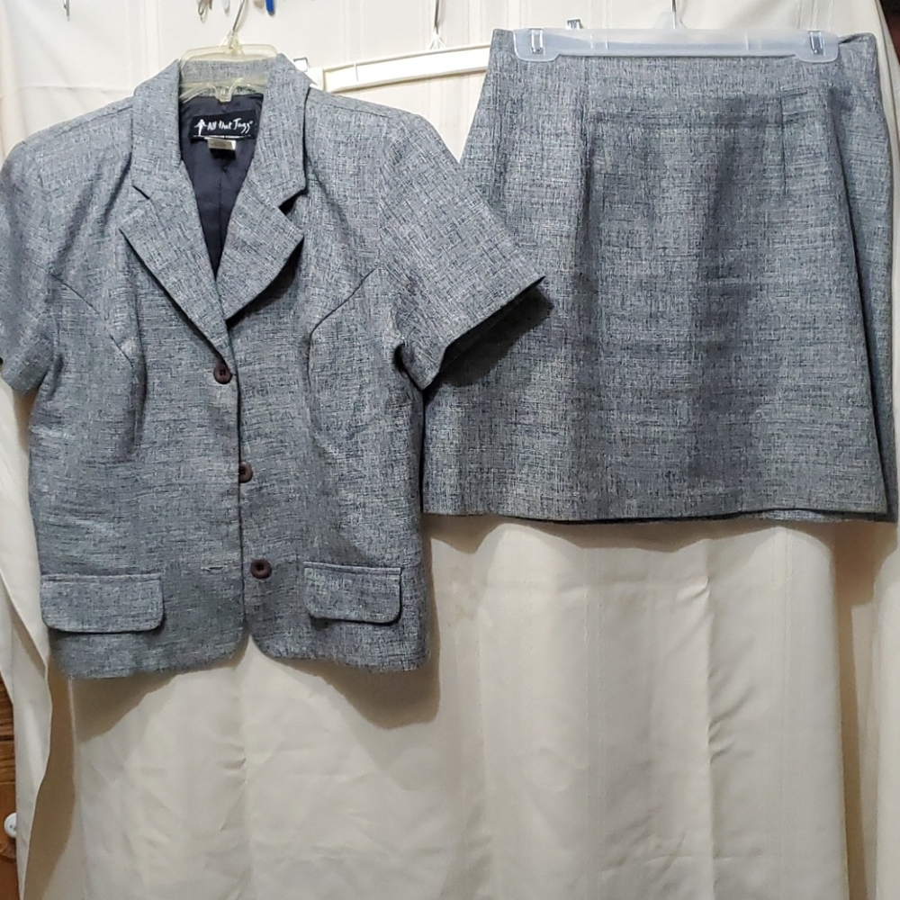 Womens Business Mini Skirt Suit